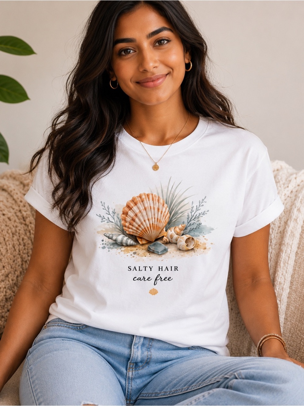 SALTY HAIR care free Coastal T-Shirt.